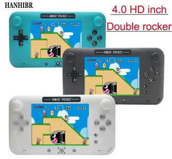 

Retro fc built-in 208 game 1000mAh battery Retro Video handheld game console 4.0 inch HD LCD 360° double joystick control game c