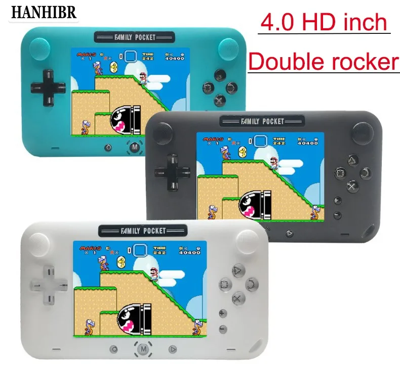 Polegada de Vídeo Console de 4.0 Retro Embutido Bateria 1000mah Jogo Handheld hd Lcd 360 ° Duplo Controle Joystick c fc 208