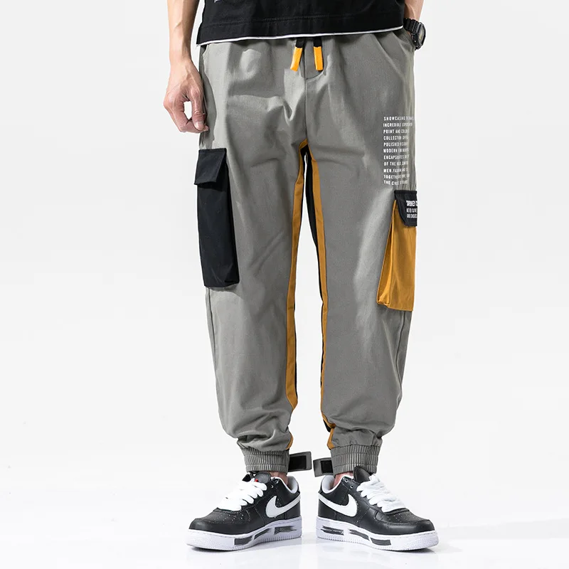 

Autumn Fashion Cotton Cargo Pants Multi Pockets Casual Pants Loose Fit Hip Hop Spring Streetwear Trousers Plus Size M-4XL