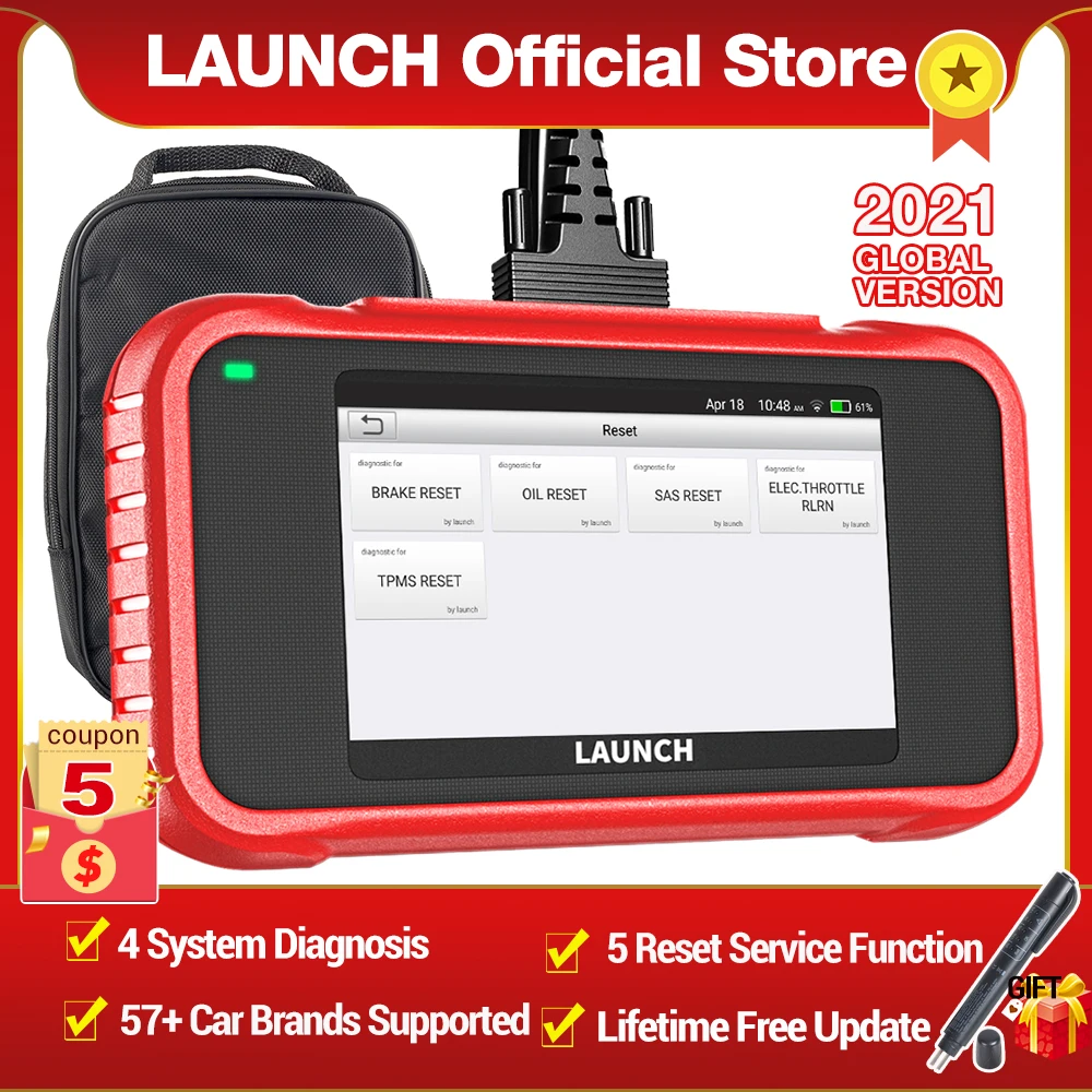 LAUNCH X431 CRP129E OBD2 Diagnostic Tools Auto OBD EOBD Scanner EPB Oil SAS ETS TMPS Reset with