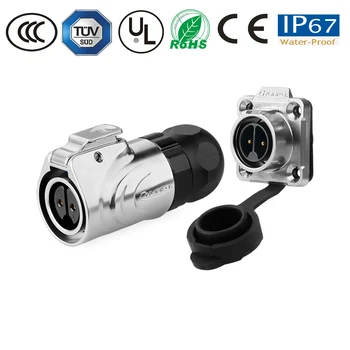 

IP67 metal waterproof M16 2/3/4/5/7/8/9 pin car/audio/TV/monitor power connector female plug male socket panel/cable connector