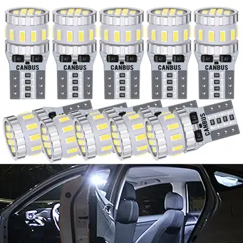 

10X T10 W5W LED Canbus Bulb White 168 501 2825 194 LED Lamp T10 Wedge Car Interior Lights 12V DC 6000K For BMW E90 E60