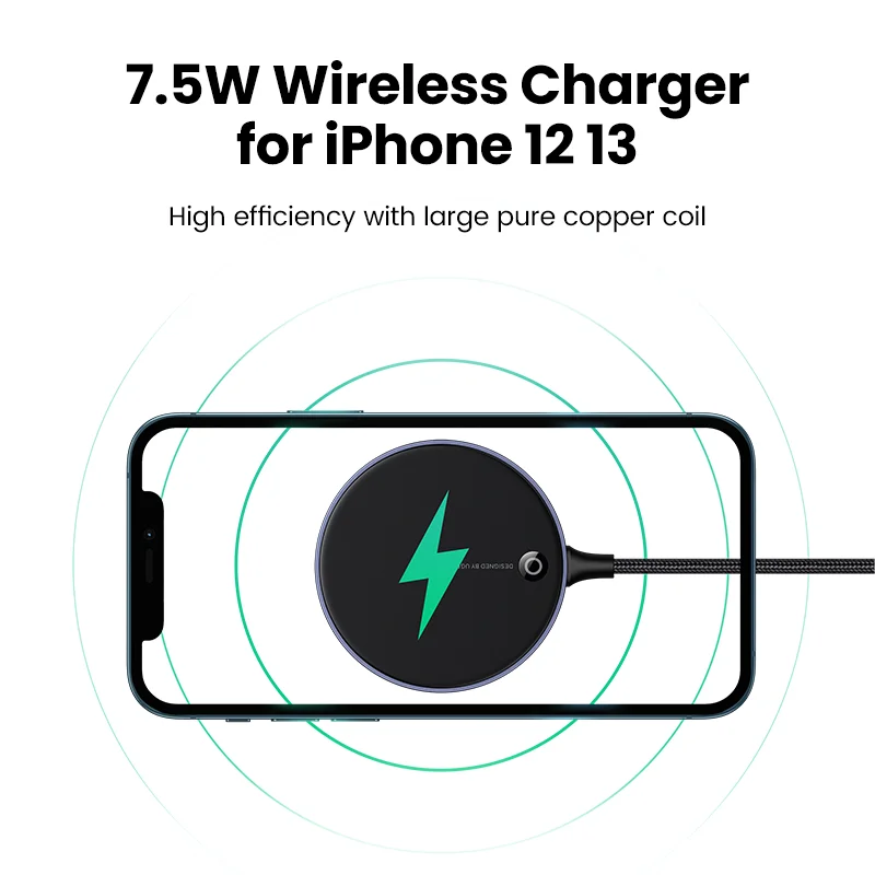 UGREEN Magnetic Wireless Charger For iPhone 12 13 Series Phone Charger Magnet Induction Charger For iPhone