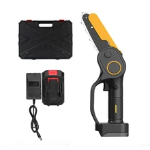 

2200 R/Min 500w 6 Inch Pruning Saw Electric Chain Saw Garden Tree Logging Saw Woodworking Power Tools Wood Cutting For 1 Battery