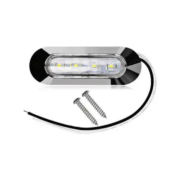 

10pcs Marker Lights White 3.8x1.3x0.78inch 4LED Sealed DC10V-30V Driving