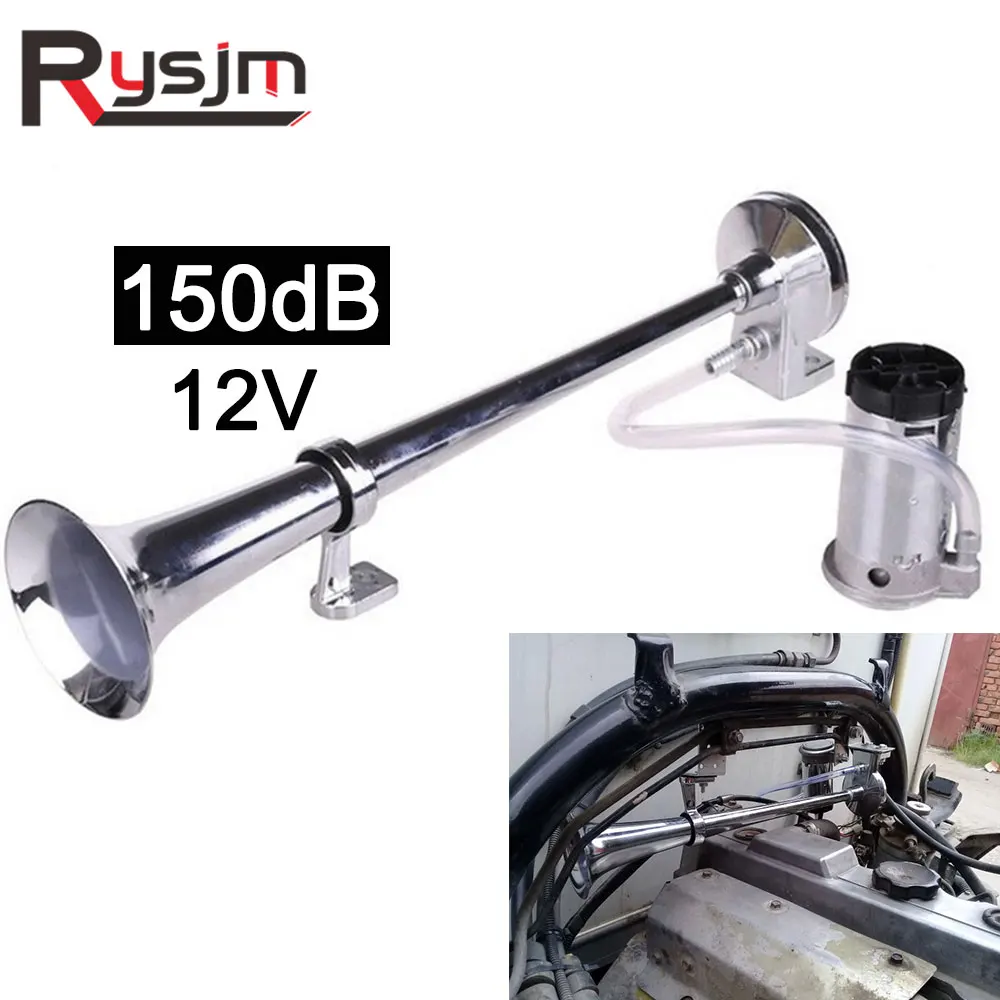 

US Warehouse Universal Single Trumpet 12v 150db Super Loud Air Horn speaker For Car Truck Van Bus Lorry Boat Compressor alarm