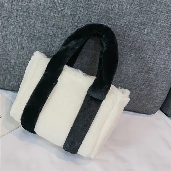 Женские плюшевые сумки из флока, зимние сумки через плечо, велюровые сумки с двумя ремешками, квадратная сумка, bolsos mujer