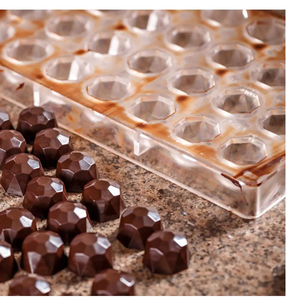 3D формы для шоколада ясные алмазные формы для изготовления форма для трюфеля конфеты желе пралины украшения торта Кондитерские инструменты для выпечки