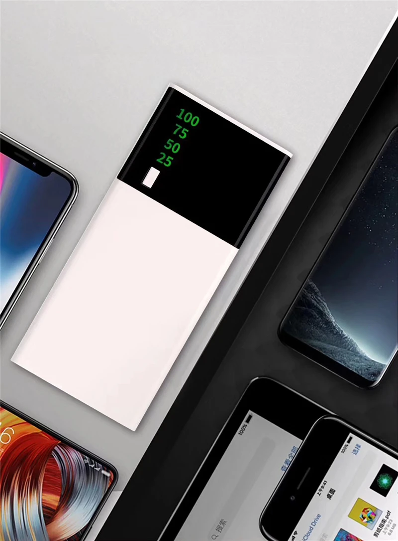 Power Bank 10000mAh светодиодный портативное зарядное устройство с дисплеем внешняя батарея 18650 для iPhone Xiaomi huawei зарядное устройство 2 USB Poverbank