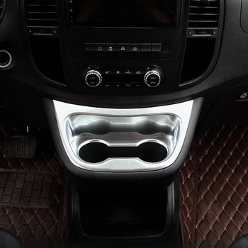

For Mercedes-Benz Vito (W447) 2014-2016 2017 2018 New Style Matte Accessories Matte Interior Water Cup Holder Cover Trim Frame