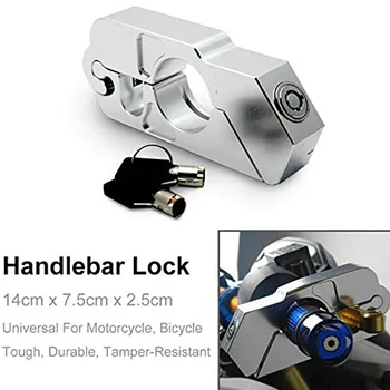 

Motorbike Brake Lock Motorcycle Handlebar Lever Throttle Grip Lock for Bike Scooter Moped ATV Silver