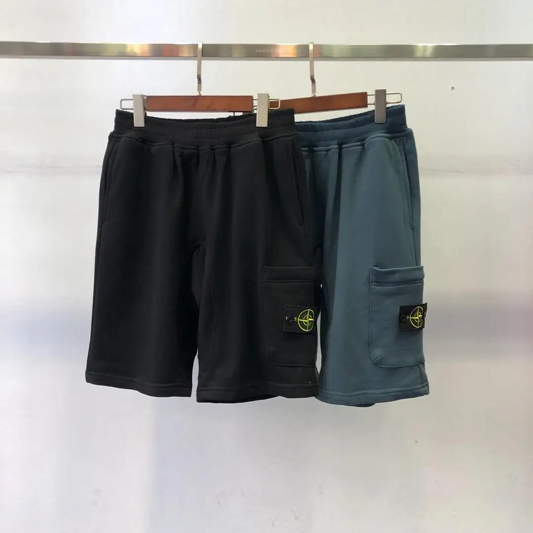 

2019 Spring And Summer New Style Hot Selling Stone Island-Side Label Evergreen-Cotton Shorts Popular Brand Bermuda Shorts