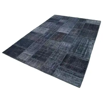 

205x303 Cm Grey Handmade Patchwork Rug-7x10 Ft