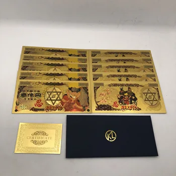 

10 pcs/set Cartoon Anime NARUTO Waterproof Gold banknote for Kids Gift Children Classic Toys