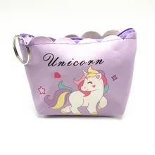 Разноцветная Милая модная мультяшная монета-брелок с единорогом, маленький кошелек для монет, Портативная сумка для хранения, кошелек для школьниц, подарочная сумка