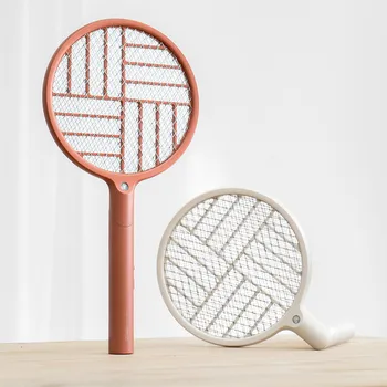 

Electric Mosquito Swat New LED Rechargeable Collapsible USB Charging Fly Mosquito Swatter LED purple light mosquito trap bead#30