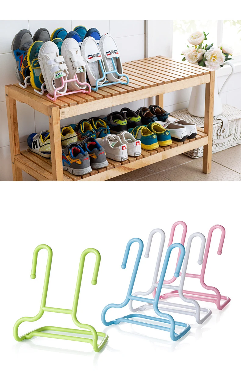 2 шт./компл. балкон сушки пластика стойка для обуви Многофункциональный Для детей обувь подвесная сумка для хранения WardrobStorage шкаф для органайзера