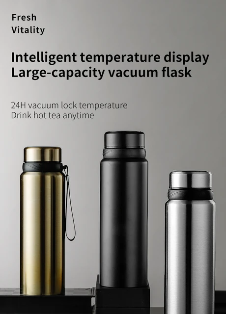 Smart Temperature Display Vacuum Flask Coffee Thermos Bottle Stainless –  TheWokeNest