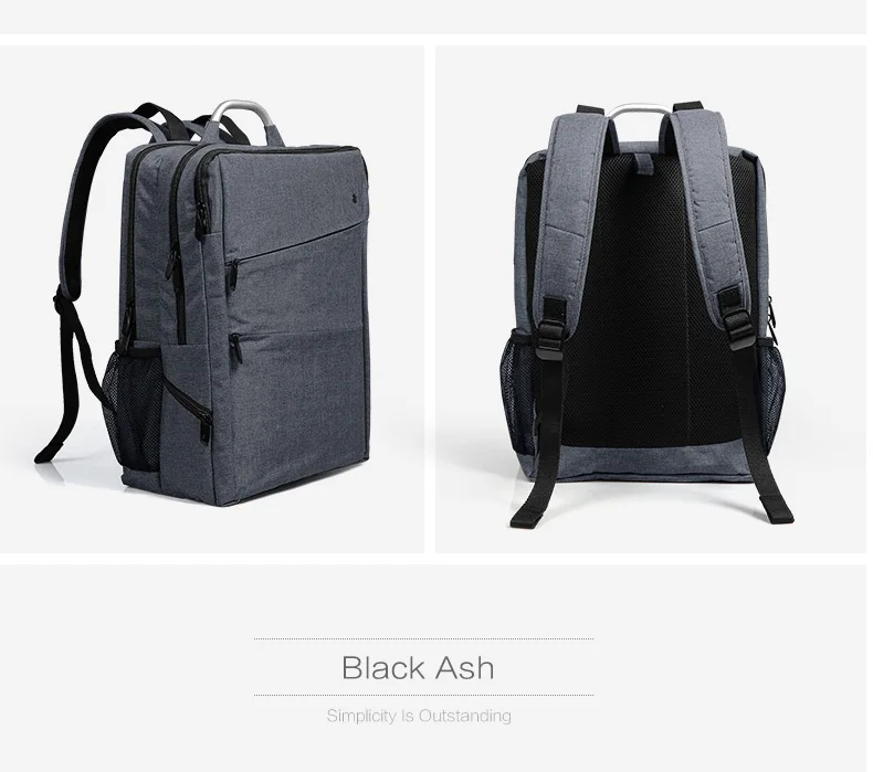 CAI, классический, обновленный, деловой, мужской, водонепроницаемый рюкзак, двойной карман, металлическая рука, высокое качество, для ноутбука, мягкий, мужской, модный стиль