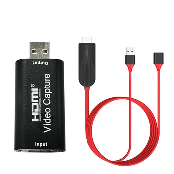 

Mini Computer Components USB 2.0 To HDMI Audio Universal Video Card Live Streaming Online Teaching Game Grabber HD 1080P