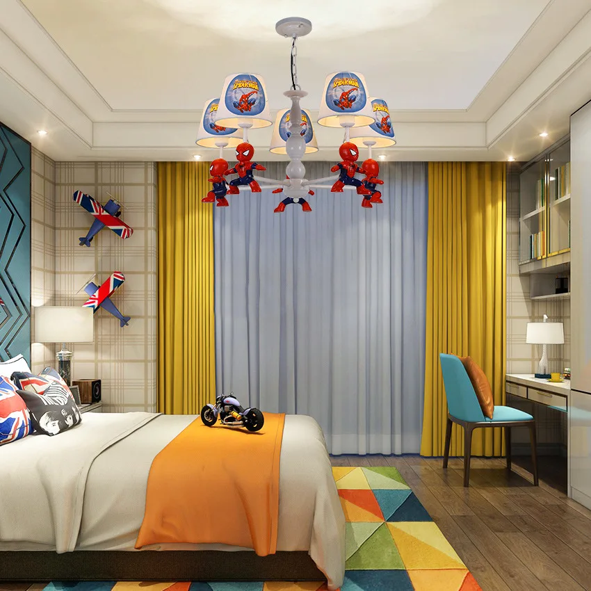 

Spiderman children's bedroom chandelier cartoon cute boy chandelier Chinese style chandelier children's chandelier E27