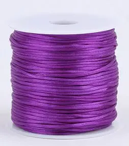 1 рулон 70 м многоцветная прочная нейлоновая нить 1,5 мм эластичная/шнур/веревка/пряжа для изготовления ювелирных изделий браслет ожерелье сделай сам - Цвет: Фиолетовый