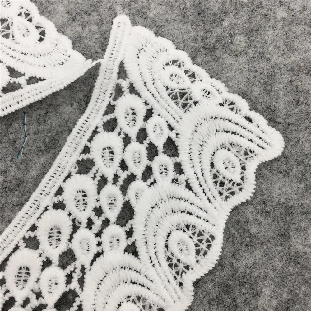 White milk fiber Laces fabric collar Baby hair bands Embroidery Hollow out Detachable collar Craft materials Dress Accessories lace fabric,lace sewing accessories,lace sewing supplies,lace accessories,lace garment accessories,clothing accessories,lace decoration,chiffon lace fabric,lace hair accessories