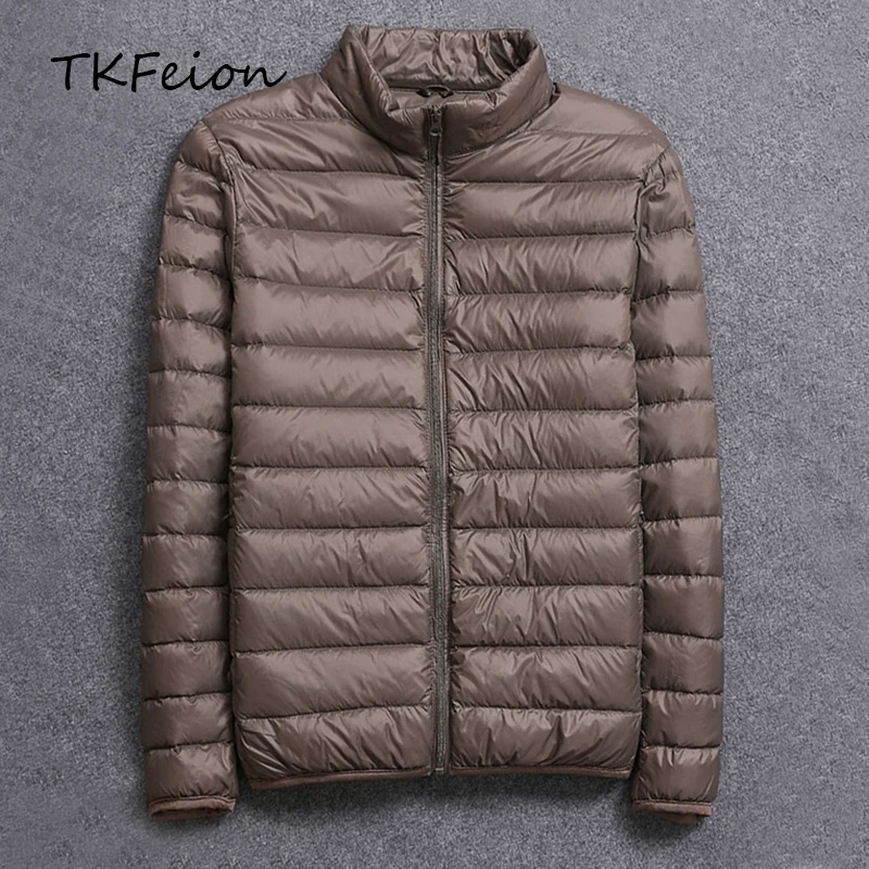 

Men Jackets Parka Warm Duck Down Filler Ultra Thin Light 2019 Spring Autumn Winter Plus Size 6XL 7XL Male Slim Coat for 80-120kg