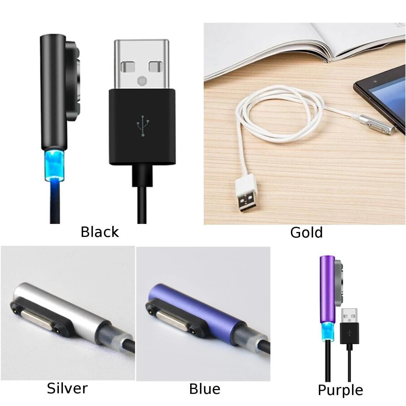 1 X Magnetic Charging Cable Charger LED Indicator For Sony SONY Xperia (1m) 1 X Magnetic Charging Cable Charger LED Indicator For Sony SONY Xperia (1m)
