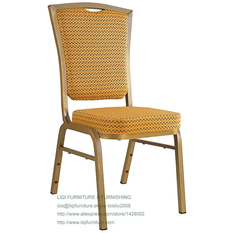 Wholesale Quality Strong Modern Square Back Aluminum Stacking Banquet