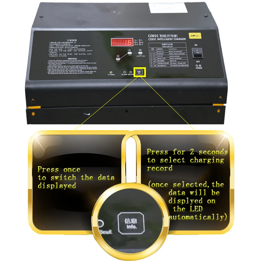 Shineng D 48V 100a agm forklift battery charger  for electric pallet truck boat stacker