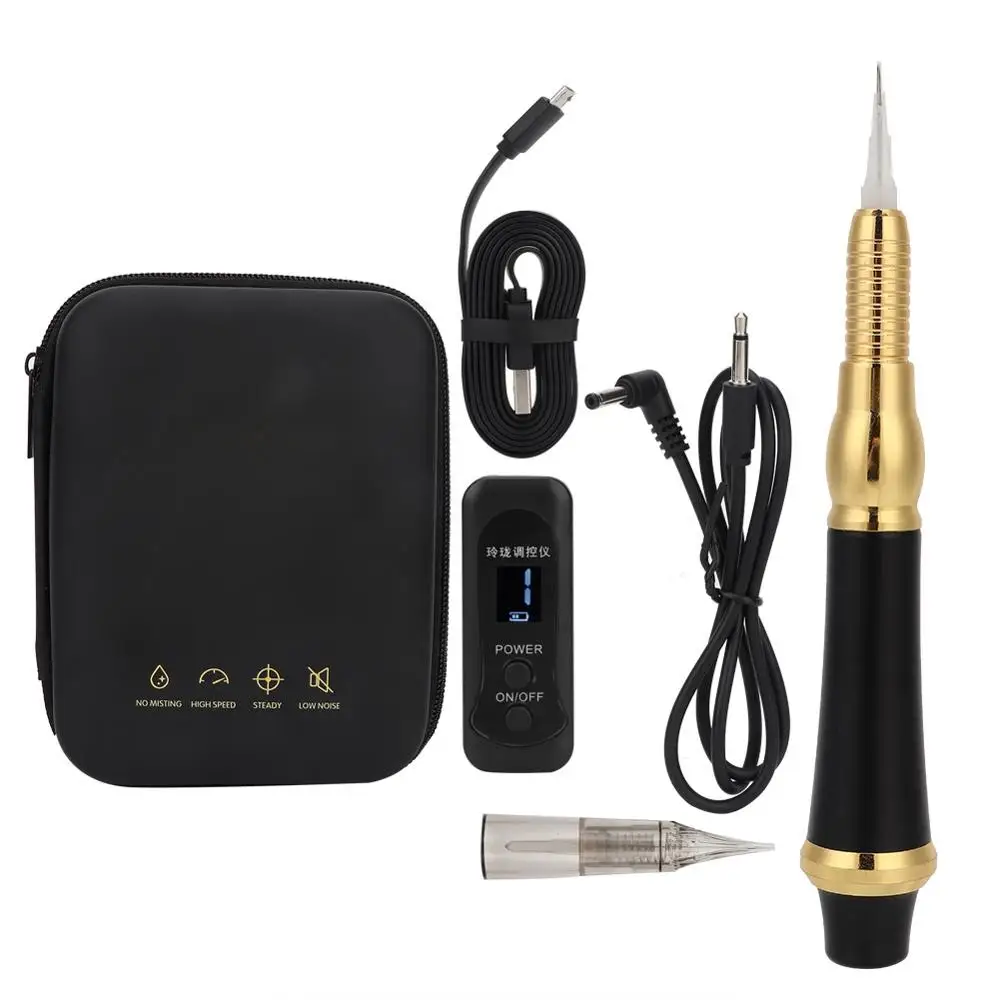 Newest Professional Tattoo Machine Semi-Permanent Makeup Bodys Art Eyebrow Eyeliner Lip Microblading Pen Supply US Plug 100-240V | Красота и