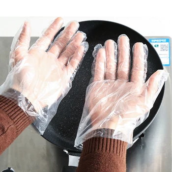 

100pcs Disposable Gloves One-off Plastic Gloves Dishwashing/Kitchen/Gloves Universal For Home Cleaning Transparent Eco-friendly