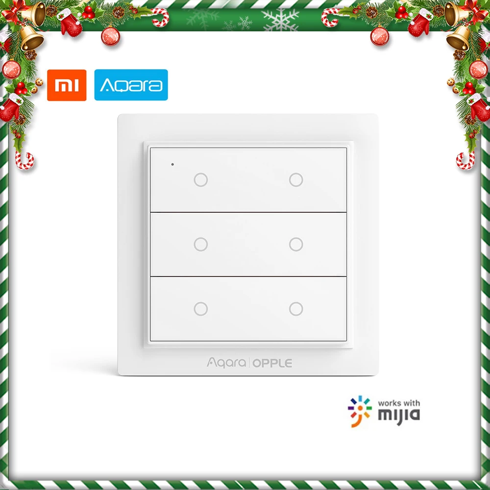  Xiaomi Aqara OPPLE Wireless Scene Switch 6 Gang Smart Compatible with MiHome Aqara HomeKit App No W - 4000317941888