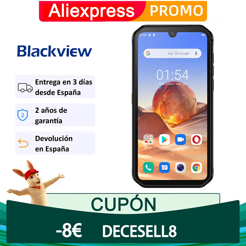 Blackview BV9900E Smartphone Helio P90 Teléfono resistente 6GB 128GB IP68 Cámara impermeable 48MP NFC Android 10 Teléfono móvil