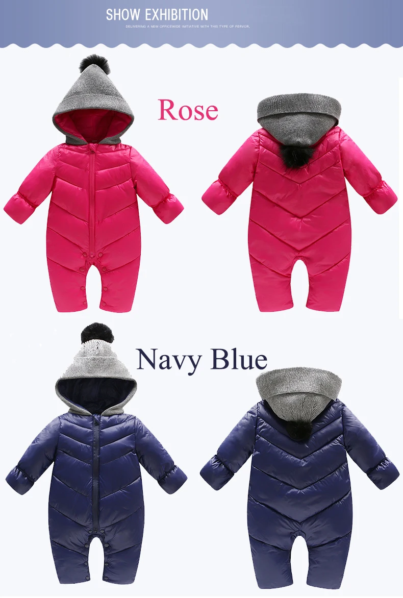 Dollplus/Коллекция 2019 года, Одежда для новорожденных мальчиков и девочек, зимние детские комбинезоны с капюшоном, Плотная хлопковая одежда