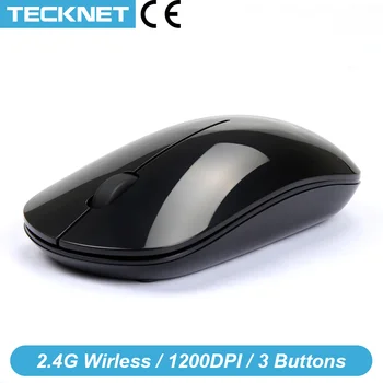 

TeckNet Wireless 1200DPI Mouse Ergonomic Mouses 2.4Ghz Computer Mouses Nano Receiver 3 Buttons Wireless Mice for PC Laptop
