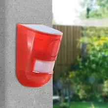 Горячая 6 светодиодный звуковой сигнал на солнечных батареях, мигающий светодиодный световой сигнал, охранная сигнализация для дома, виллы, фермы, квартиры на открытом воздухе