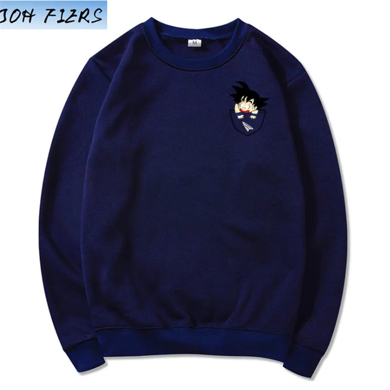 Аниме Dragon Ball Z Pocket Hoodie, мужские забавные толстовки с принтом Гоку, мужские пуловеры, Толстовка для женщин, большие размеры, Outerwe, мужские свитшоты