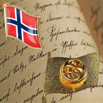 

Norwegian Flag Brooch Euro National Emblem Badge Tie Backpack Lapel Pin Jewelry For Large Competitions And Bar Parties