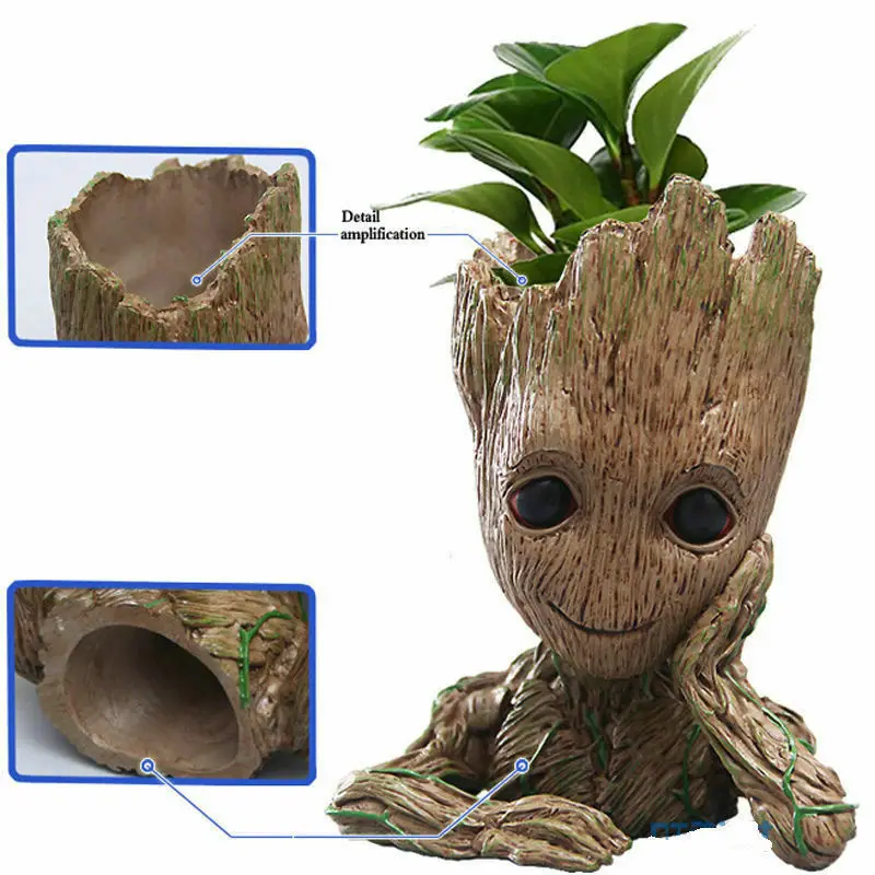 Pot de fleurs Baby Groot Gardiens de la Galaxie, homme arbre, figurines  d'action, jouet modèle mignon, porte-stylo, 16cm