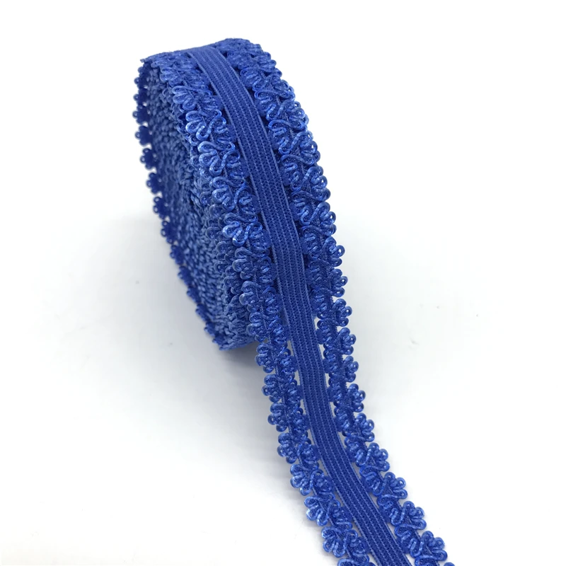 Elastic Band 5yards/Lot 7/8"(20mm) Crown Edge Frilly Lace Trim Elastic Spandex Band For Sewing Fabric DIY Garment Accessory fabric craft supplies