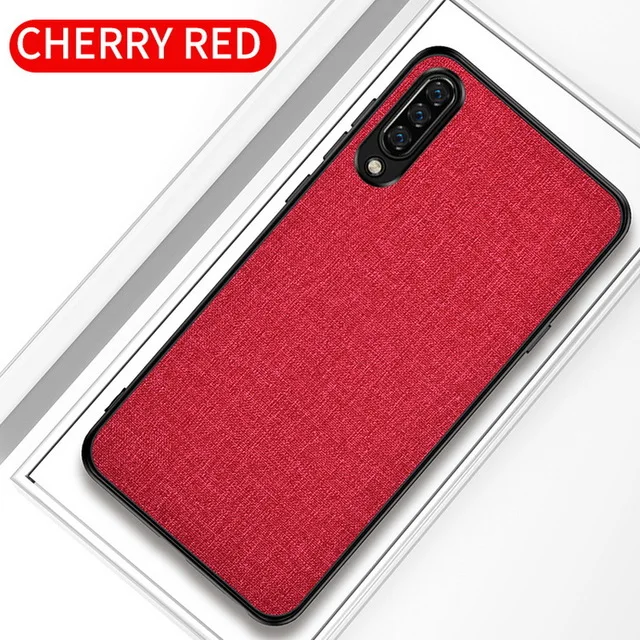 Luxury Fabric Cloth Phone Case For Sony xperia 10III  1III  5II  Xperia1 5III ACE II  Slim Soft Bumper Hard PC Back Cover Red