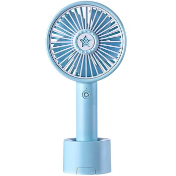 

Mini Handheld Fan Portable Handheld USB Cooling Fan- Handheld Fan with Removable Aroma Diffuser,with Stand Base( Blue)