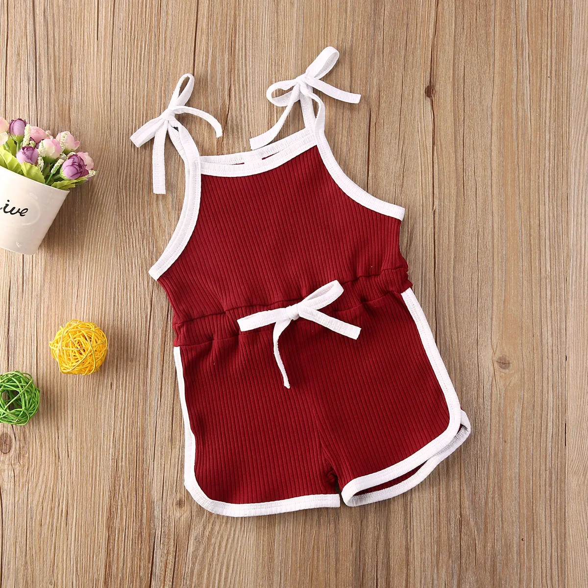 0-5Y Summer Infant Baby Girls Rompers Overalls Solid Sleeveless Belt Jumpsuits Lovely Clothes 4 Colors carters baby bodysuits	