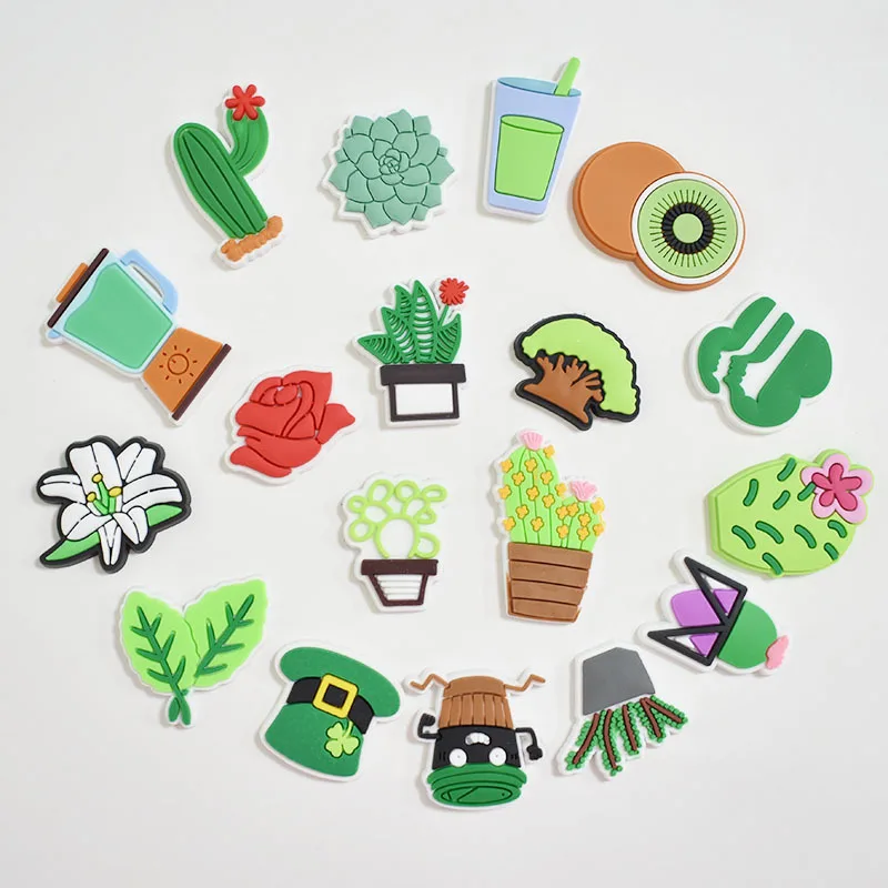 Crocses Charms  Environmental Protection Series PVC Flexible Glue Removable Shoe Ornament Shoe Buckle Decorative Buckle