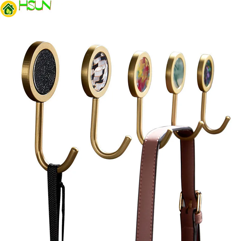

Colorful Brass Hooks For Bathroom Wall Hook Towel Hook Coat Hook for Wall Hat Hook Robe Hook Gold Hook For Bag Keys Small Hooks