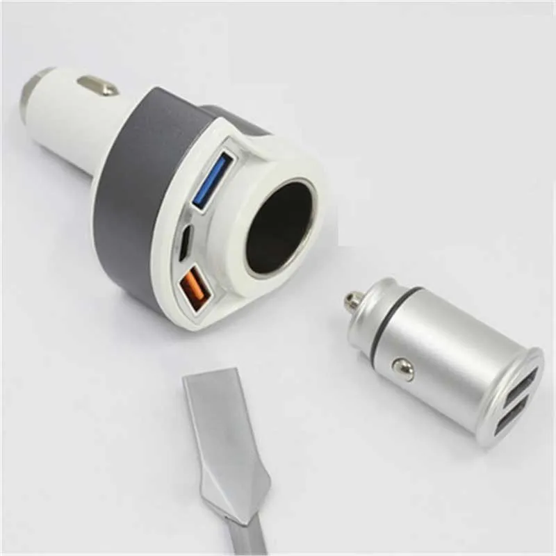 Быстрое Автомобильное зарядное устройство usb type C зарядное устройство мини QC 3,0 usb-переходник быстрое зарядное устройство для IPhone samsung Xiaomi мобильное автомобильное USB зарядное устройство