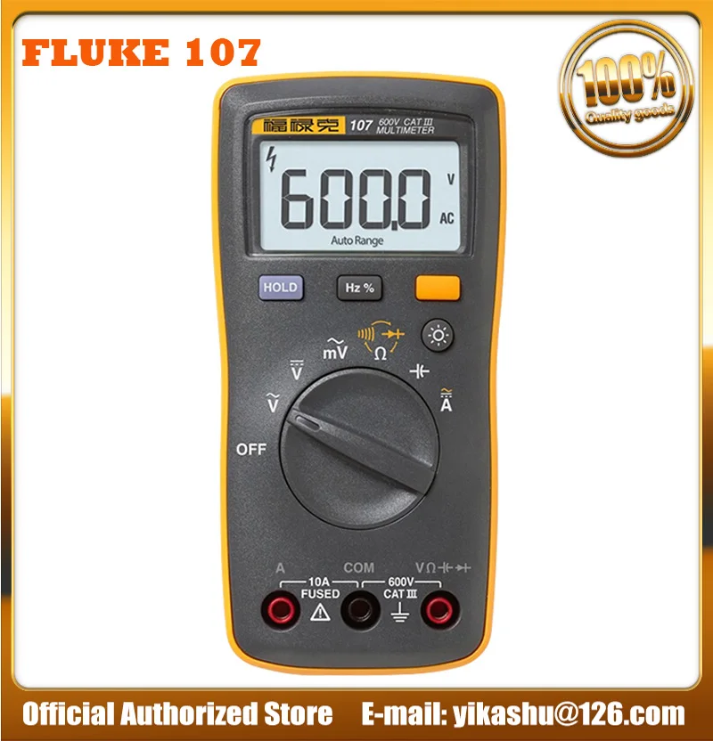 

Fluke 107 Handheld Portable/Handheld Digital Multimeter Meter F107 Multifunction Digital Fluke Multimeter/Send Soft Case