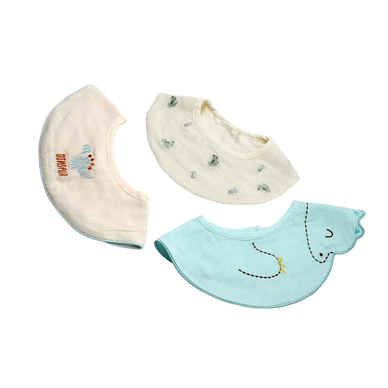 Summer Thin Baby Bibs Saliva Towel Baby Cotton Gauze Adjustable Cartoon Bib Newborn Supplies Children Burp Cloth (4)